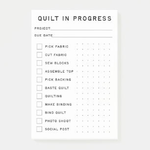 Checkliste "Durchlaufen" Post-it Klebezettel