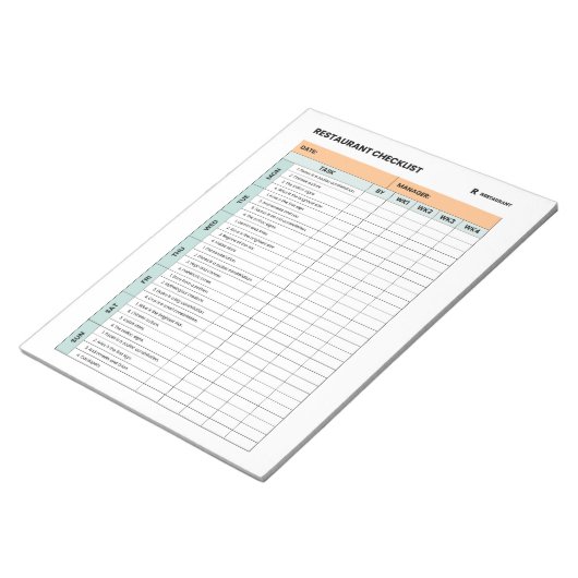 Checkliste Essential Cuisine Notizblock (angewinkelt)