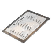 Checkliste für benutzerdefinierbare Reiseverpackun Notizblock (angewinkelt)