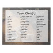 Checkliste für benutzerdefinierbare Reiseverpackun Notizblock (Vorderseite)
