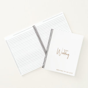 Checkliste für benutzerdefinierte Hochzeiten in We Notizblock