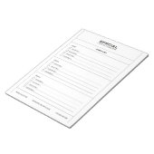 Checkliste für das Kaffeeröster Notizblock (angewinkelt)