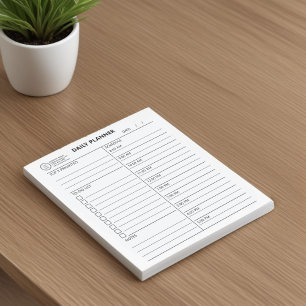 Checkliste für das tägliche Lösen von Firmenlogo Notizblock