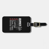 Checkliste für den "Life Funny Marathon Running" Gepäckanhänger (Vorderseite horizontal)