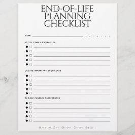 Checkliste für die Lebensendplanung Briefbogen
