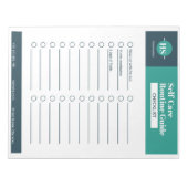 Checkliste für die Selbstbedienungsroutine Notizblock (Vorderseite)