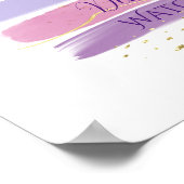 Checkliste für die Selbstversorgung von Aquarellen Poster (Ecke)