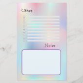 Checkliste für die Vorräte an blauen Schulen (Rückseite)