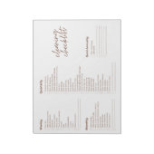 Checkliste für einfache Reinigung Notizblock (Rotiert)