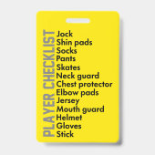 Checkliste für Eishockey-Geber Ausweis (Rückseite)