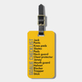 Checkliste für Eishockey-Geber Gepäckanhänger (Vorderseite vertikal)