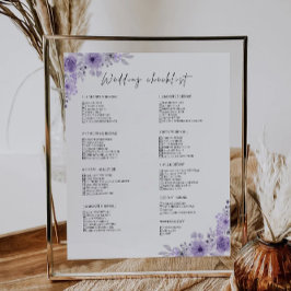 Checkliste für Lila Hochzeit 12 Monate