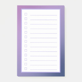 Checkliste für Minimalistische Lila Gradient Post-it Klebezettel