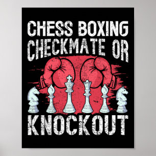 Checkliste für Schachboxen oder Knockout-Spaß Poster