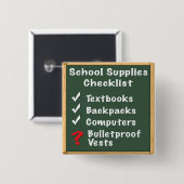 Checkliste für Schulsicherheitshilfen Button (Vorne & Hinten)