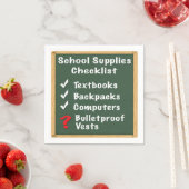 Checkliste für Schulsicherheitshilfen Serviette (Beispiel)