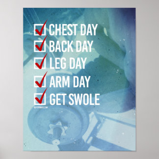 Checkliste für Swole - Typ Fitness -.pnng Poster