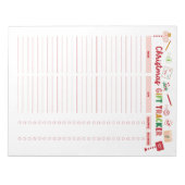 Checkliste für Weihnachtsgeschenke Notizblock (Vorderseite)