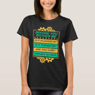 Checkliste IT Sysadmin Geek Nerd T-Shirt