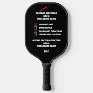 Checkliste "Keine Ausreden" mit weißem Text Pickleball Schläger