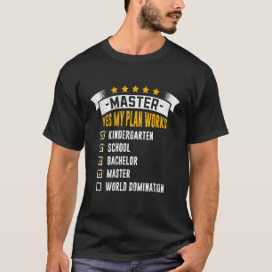Checkliste Mein Plan Works Master Grad T-Shirt