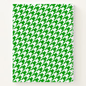 Checkliste Mit Monogramm grünes Hahnentrittmuster  Notizblock (Rückseite)