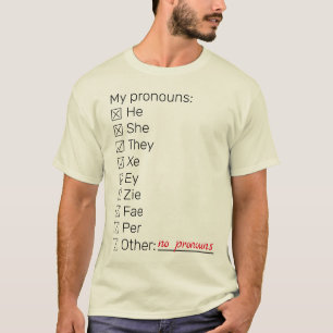 Checkliste Neopronomen lang T-Shirt