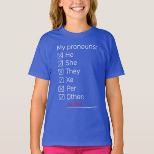 Checkliste Neopronomen T-Shirt