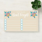 Checkliste Nordische FolkloreBlume Post-it Klebezettel (Büro)