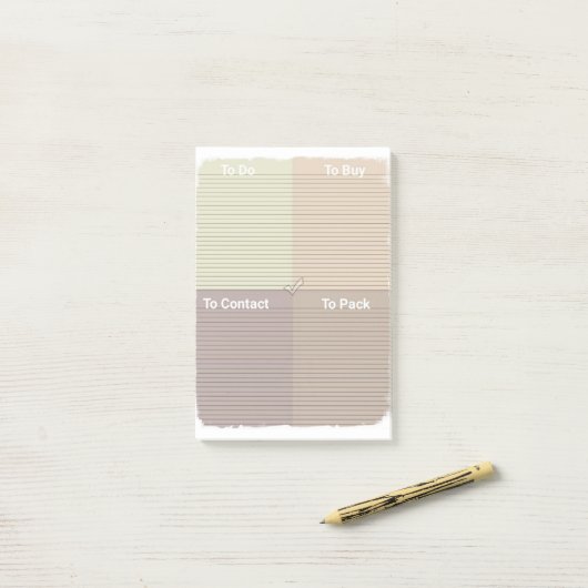 Checkliste Post-it Klebezettel (Auf Schreibtisch)