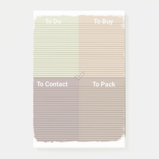 Checkliste Post-it Klebezettel (Vorderseite)