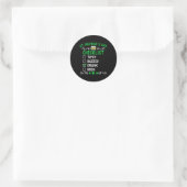 Checkliste St Patricks Day Runder Aufkleber (Tasche)