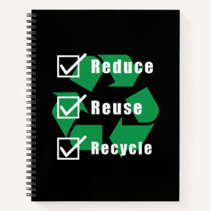 Checkliste "Umweltschutz" Recycle Wiederverwendung Notizblock