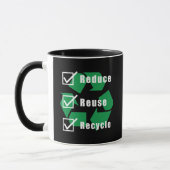 Checkliste "Umweltschutz" Recycle Wiederverwendung Tasse (Links)