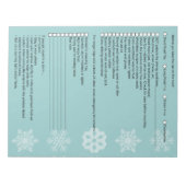 Checkliste Winterfahrt Notizblock (Vorderseite)