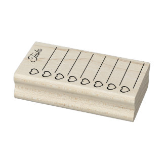 Checklisten-Stempel mit Herzen Gummistempel