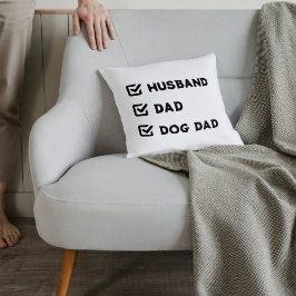 Checkmark für einfachen Husband-Vater-Hund-Vater Kissen