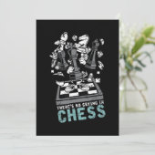 Checkmate Bishop Schess Geek Gift Schach Einladung (Stehend Vorderseite)