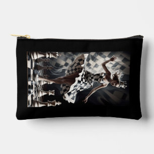 "Checkmate Elegance: Schach-Queen-Kosmetiktasche" Zubehörtasche