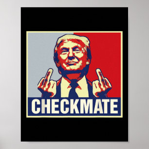 Checkmate Funny Trump 2024 Präsidentschaftskampagn Poster