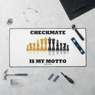 Checkmate ist mein Motto Reflektierendes Schachspi Schreibtischunterlage