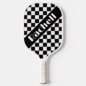 Checkmate on the Court — Monochrome Momentum Pickleball Schläger (Vorderseite)