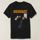 Checkmate Pawn Basketball Dunk auf King Schach Gam T-Shirt (Design vorne)