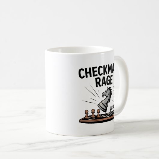 Checkmate Rage Mug – Funny Chess Gift for gamers Kaffeetasse (VorderseiteRechts)