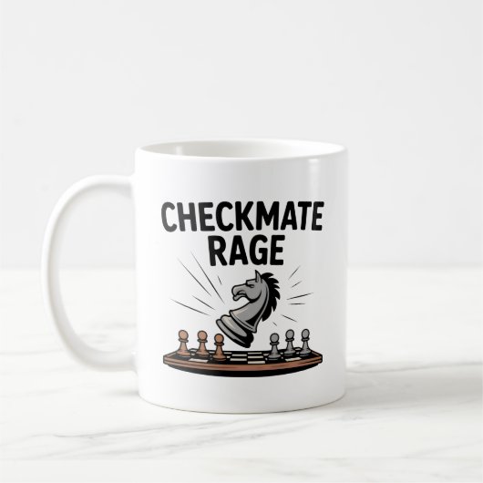 Checkmate Rage Mug – Funny Chess Gift for gamers Kaffeetasse (Links)