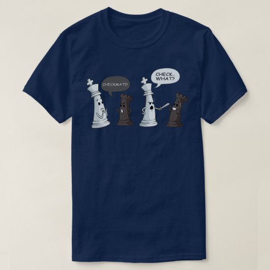 Checkmate Schach Burg Stücke King T-Shirt (Design vorne)