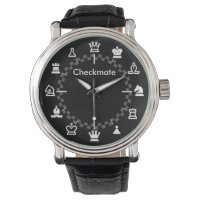 Checkmate Schach Watch - Checkerboard in schwarz
