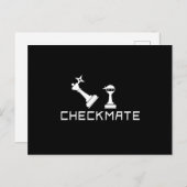 Checkmate Schachbrett Spielstrategie Geschenk Postkarte (Vorne/Hinten)