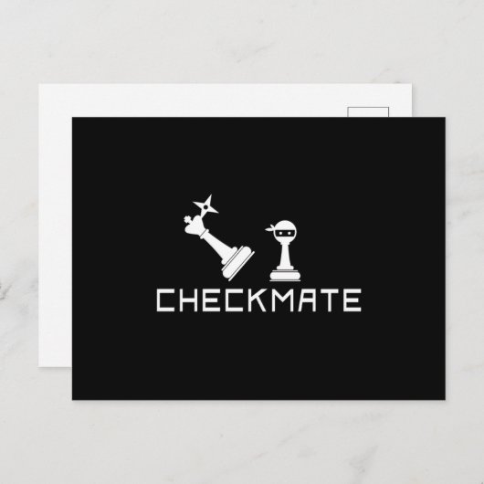 Checkmate Schachbrett Spielstrategie Geschenk Postkarte (Vorne/Hinten)