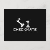Checkmate Schachbrett Spielstrategie Geschenk Postkarte (Vorderseite)